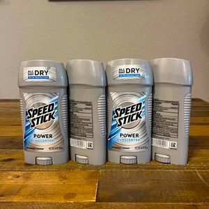 4/$11 🙌 Speed Stick Power Unscented Men's Deodorant, 24 HR Protection - 3 oz ea